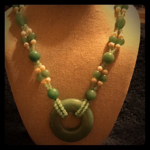 Beautiful Open Circle Jade Necklace